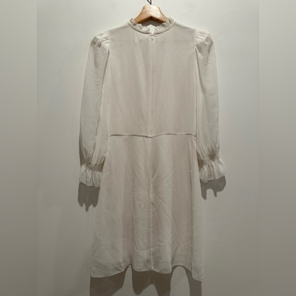 Wilfred white long sleeve sheer sleeves dress size 4 EUC - Picture 3 of 13